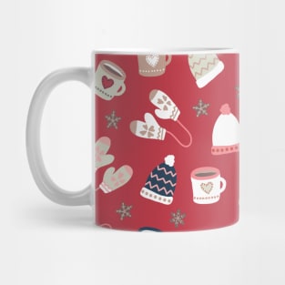 Warm Drinks And Winter Knit Wear Red Mug